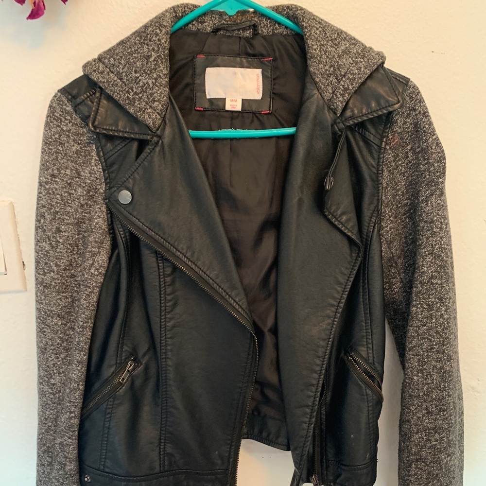 Leather jacket/sweater